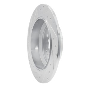 Acura MDX Brake Rotor (1) - Rear Right - R1 Concepts - Drilled & Slotted - Silver - `14-`16